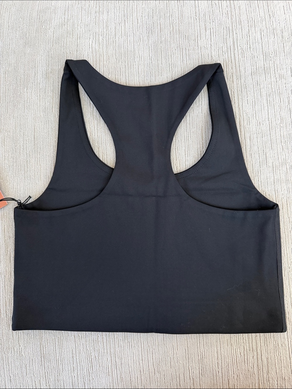 Girlfriend Collective Black Racerback Sports Bra Longline Crop Top S NWT - Picture 2 of 3